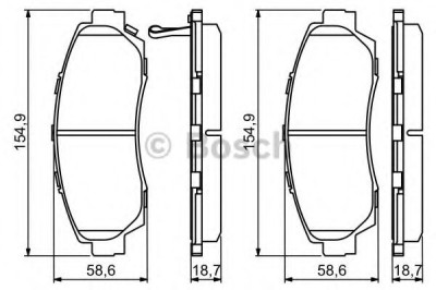 Set placute frana,frana disc HONDA CR-V III (RE) (2006 - 2012) BOSCH 0 986 494 308 foto
