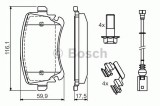 Set placute frana,frana disc VW TRANSPORTER V bus (7HB, 7HJ, 7EB, 7EJ, 7EF, 7EG, 7HF, 7EC) (2003 - 2016) BOSCH 0 986 494 583