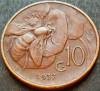 Moneda istorica 10 CENTESIMI - ITALIA, anul 1937 * cod 1673 = MAI RARA!, Europa