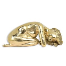 Nud inclinat-statueta din bronz cu finisaj auriu TBE-9