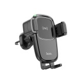 Cumpara ieftin Suport Auto Hoco Wireless Pentru Ventialtie Cu Functie de Incarcare Wireless, Putere 15W, HW01