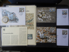 Serie timbre fauna WWF animale pasari nestampilat postale filatelice foto