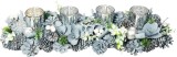 Ikebana Advent MagicHome Vianoce natural argintiu cu pahare decorative 16x50x9 cm