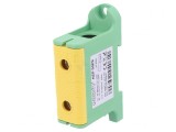 Conector Șine 95mm2 1 Pista 2 Borne Galben-Verde