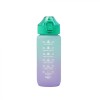 Sticla de apa gradata, 600 ml, Tritan, cu deschidere automata, reutilizabila, Mov, TopBazar