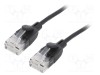 Cablul de rețea U/UTP 6a Vention OFC PVC negru 1m aurit 8 fire