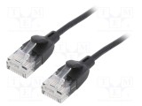 Cablul de rețea U/UTP 6a Vention OFC PVC negru 1m aurit 8 fire