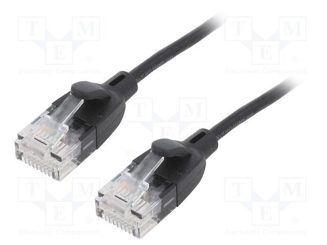 Cablul de rețea U/UTP 6a Vention OFC PVC negru 1m aurit 8 fire