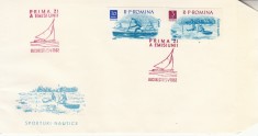 C12 - FDC Romania - Sporturi nautice - nedantelate - LP538 - 1962 foto