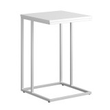 Cumpara ieftin Masuta cu blat din mdf si picioare metal alb KALA 40x40x61 cm