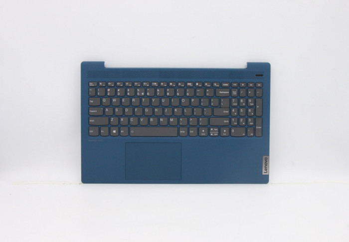 Carcasa superioara cu tastatura palmrest Laptop, Lenovo, IdeaPad 5-15ARE05 Type 81YQ, 5CB0X56241, AP1K7000530, iluminata, albastra, layout US