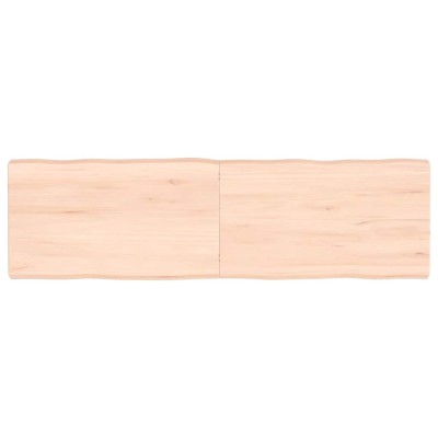 vidaXL Blat masă 140x40x(2-6) cm lemn stejar netratat contur organic foto