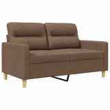 Cumpara ieftin Canapea cu 2 locuri, maro, 120 cm, material textil