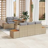 VidaXL Set de masă pentru grădină 6 pcs Bej, Gri 100 x 55 x 73 cm