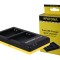 Incarcator Dual USB pentru acumulator Olympus Li-90B Li90B Patona