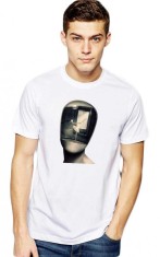 Tricou barbati alb - Dali - Globul - XL