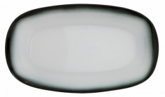 Platou oval Colectia MARMARIS, Gural, 29 x 17 cm, White/Black, 0180559 foto