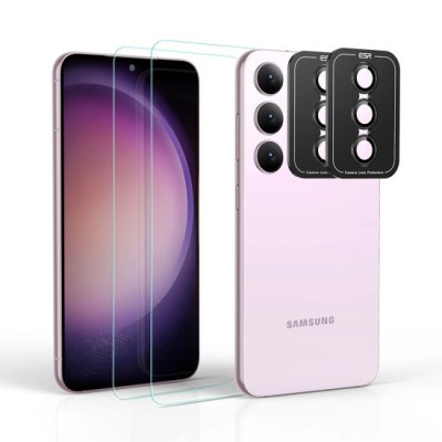 Folie Ecran pentru Samsung Galaxy S23 Plus + Folie Camera (set 2) - ESR Screen Shield - Clear foto