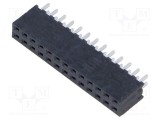 Conector şiruri pini mamă 26 PIN 2mm THT soclu drept aurit SAMTEC
