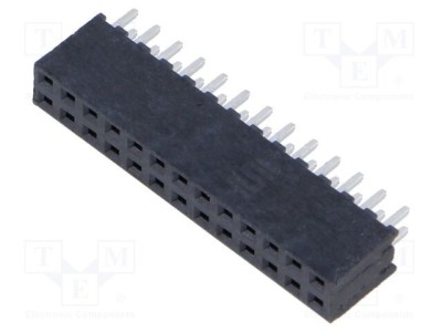 Conector şiruri pini mamă 26 PIN 2mm THT soclu drept aurit SAMTEC foto