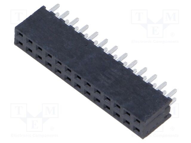Conector şiruri pini mamă 26 PIN 2mm THT soclu drept aurit SAMTEC
