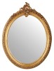 Oglinda ovala aurie cu decoratiuni deosebite CAT959, Baroc