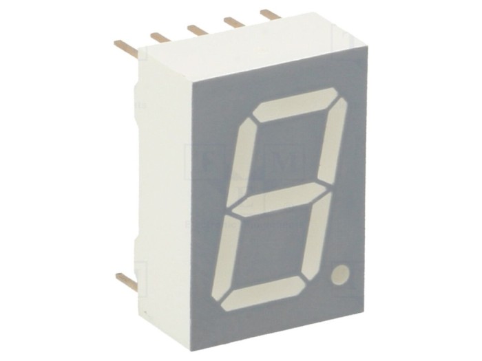 Afișaj LED 7 segmente verde, 13mm