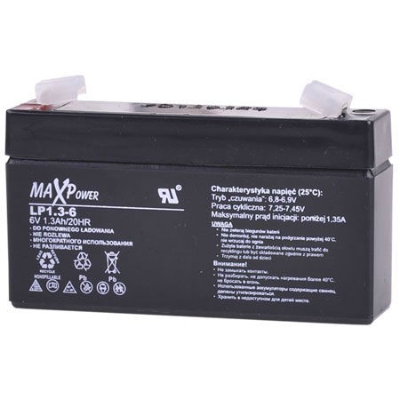 ACUMULATOR STATIONAR SLA 6V 1.3AH MAXPOWER ACUMULATOR STATIONAR SLA 6V 1.3AH MAXPOWER