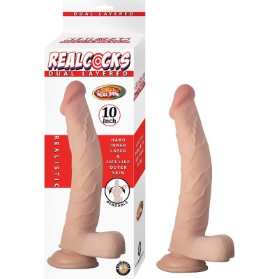 RealCocks Dual Layer Bendable Dildo 10 Inch Vanilla foto