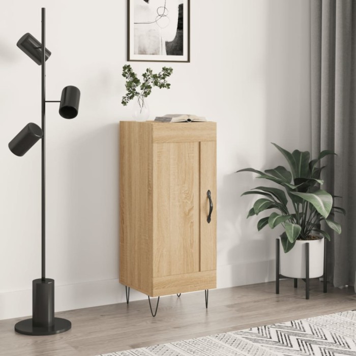 vidaXL Servantă, stejar sonoma, 34,5x34x90 cm, lemn compozit 830439