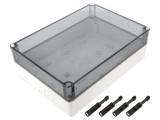 Carcasă universală policarbonat, IP66, transparentă, 180x254x84 mm