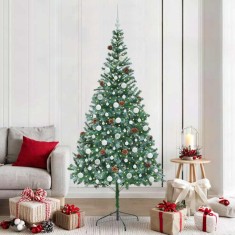 vidaXL Brad de Crăciun artificial cu 300 LED Verde 210 cm PVC și Oțel 3396726