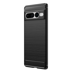 Husa compatibila cu google pixel 7 pro tpu carbon, negru foto