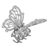 Clamă de păr fluture metalic cu strass, 6cm, CMCLASS