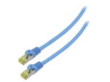 Patch cord S/FTP 6a 0,5m LSZH albastru 27AWG, Lanberg