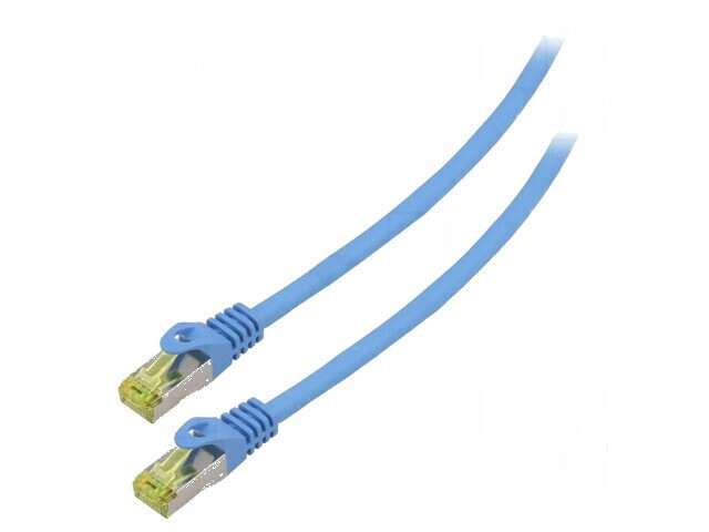 Patch cord S/FTP 6a 0,5m LSZH albastru 27AWG