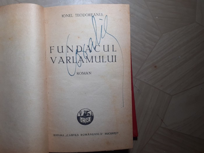 Fundacul Varamului,Ionel Teodoreanu,1938.