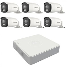 Kit de supraveghere Hikvision 6 camere 5MP ColorVu, Color noaptea 40m, DVR cu 8 canale 8MP SafetyGuard Surveillance foto