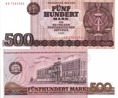 GERMANIA (DDR) 500 mark 1985 UNC!!! foto