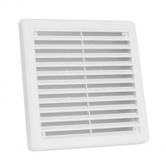 Grila de Aerisire cu Plasa Karro, 20x20 cm, Plastic Alb, Plasa de Aerisire, Rama de Aerisire, Grile Ventilatie cu Plasa, Rama de Ventilare cu Plasa, G foto