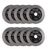 Disc diamantat turbo subtire, dublu segmentate, placi ceramice, taiere umeda si uscata, set 10 buc, 125x22.23x1.3 mm, Richmann Exclusive