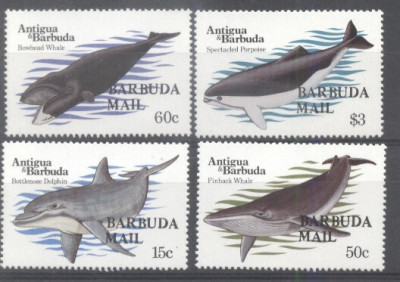 Antigua &amp;amp; Barbuda 1983 Whales, overprint, MNH G.362 foto