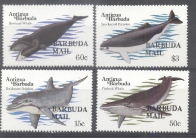 Antigua &amp;amp; Barbuda 1983 Whales, overprint, MNH G.362 foto