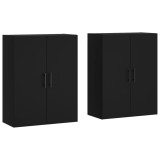 Cumpara ieftin Dulapuri cu montaj pe perete, 2 buc, negru, 69,5x34x90 cm
