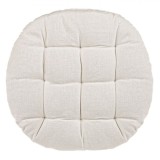 Perna Rotundă Scaun, Ecru, 38x5cm, Cu Două Fețe, Bumbac-Poliester