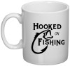 Cana alba personalizata &quot;Hooked on fishing&quot;, INOVATIX&reg;. 330ml, Oem