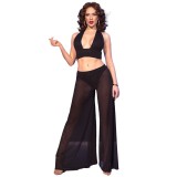 Chilirose-CR-4857 Set Top și Pantaloni Negri