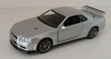 Macheta Nissan Skyline GT-R R34 silver - Tayumo 1/36, 1:43