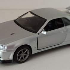 Macheta Nissan Skyline GT-R R34 silver - Tayumo 1/36