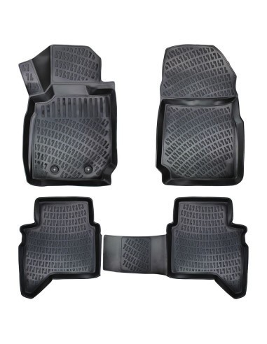 Set covorase auto din cauciuc tip tavita pentru Ford Ranger I / Facelift 2011-2015 / 2015-2018